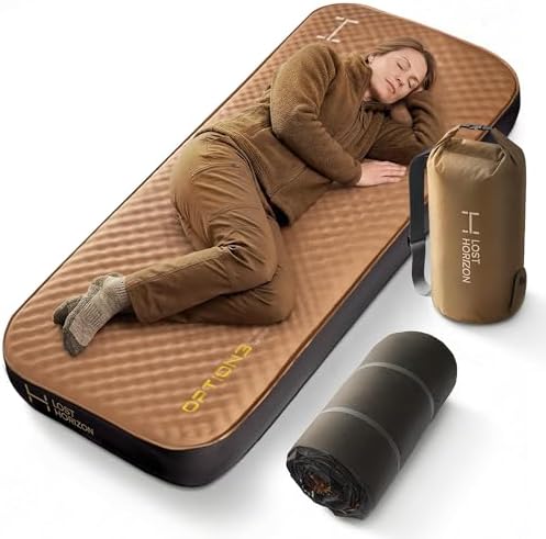 Lost Horizon Option3 Self-Inflating Foam Camping Mattress, Slim Single, 3" by LOSTHORIZON