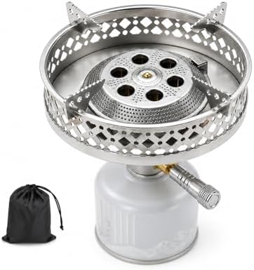 CAMPINGMOON Canister Top Stove 4200W Isobutane Pot Stand OD-4/OD-4-ST by CAMPINGMOON