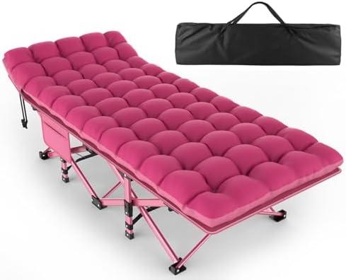 ZENPETIO Folding Camping Cot for Adults, 28" Heavy-Duty Portable Cots Bed by ZENPETIO