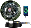 10400mAh Solar Camping Fan with LED Lantern, Rechargeable Portable Fan with 5W Solar Panel, Battery Operated Personal Fan for Outside Picnic, Fishing, Outdoor Tent Fan for Camping Essentials by DUKUSEEK