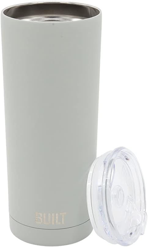 Built 20 Ounce Double Wall Vacuum Sealed Stainless Steel Coffee and Water Tumbler Easy to Clean Tritan Lid with Rotating Splash Guard, Storm Gray,5286360 (Pack of 9) - Image 2