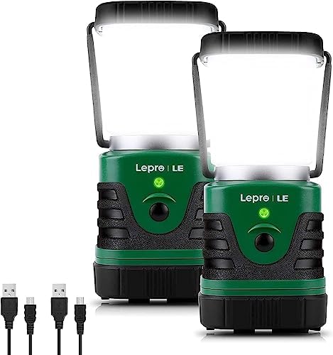 Lepro 1000LM LED Camping Lantern Rechargeable, 4400mAh, 4 Light Modes by Lepro