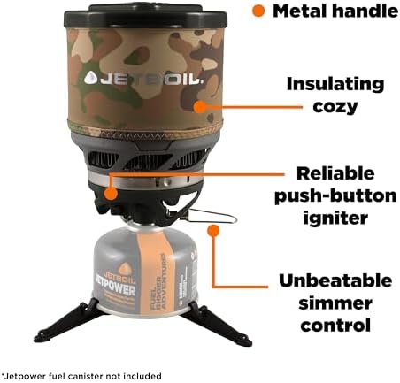 Jetboil MiniMo Camping and Backpacking Stove Cooking System with Adjustable Heat Control - Image 5