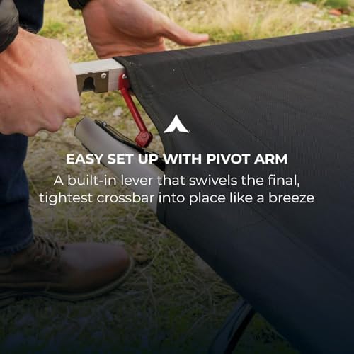Teton Outfitter Camping Cot, Heavy-Duty Oversized Folding Cot for Adults, Comfortable Elevated Sleeping Bed, Easy Setup - Image 5