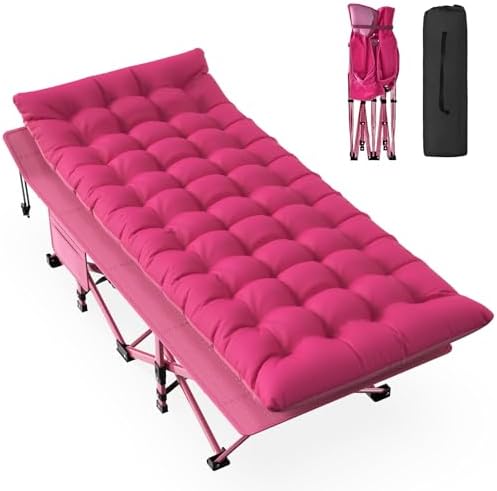 Slendor Camping Cot for Adults, Heavy Duty 500lbs with 3.5" Mattress by Slendor