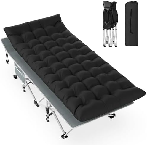 Slendor Folding Camping Cot with Mattress, Portable Sleeping Cot Max.500lbs by Slendor