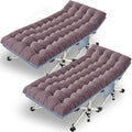 Oversized XXL 2 Pack Camping Cot, 32In Cots for Sleeping with Mattress by Faysore