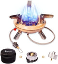 Roamix 54,500 BTU Multi-Fuel Portable Camping Stove – 16,000W Collapsible Windproof Burner with Fuel Canister Adapter & Carrying Case for Outdoor Cooking, Backpacking & Emergency Use by Roamix