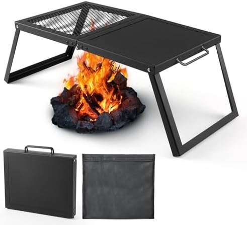 Odoland Portable Folding Charcoal Grills for Outdoor Cooking Bonfire BBQ by Odoland