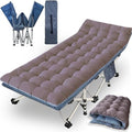 Oversized Camping Cot with Mattress 79"L x 32"W x 18"H Load 900LBS by NESDCC