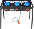 Vivicreate 3 Burner High pressure Propane Stove, 28 Inch Tall Camping Stove with cast iron burner 105000 BTU power, Stable Legs for Outdoor Use by Vivicreate