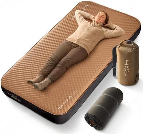 Lost Horizon Option3 Self-Inflating Foam Camping Mattress, Twin, 4.5" by LOSTHORIZON
