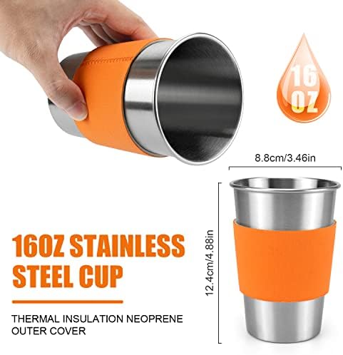 Odoland Camping Cookware Stove Set with 1.2L/0.6L Pots and Protable Stove - Image 6