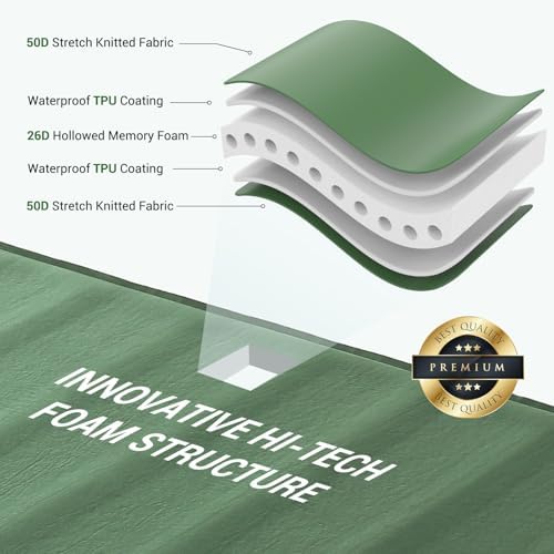 Elegear Air & Foam Camping Mattress 4" Built-in Electric Pump, Gueen Size - Image 4