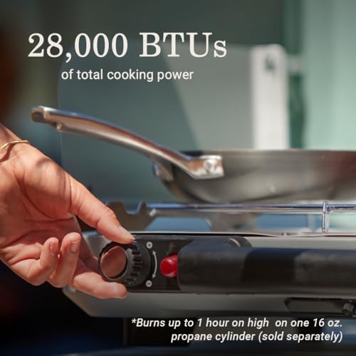 Coleman Cascade 328 3-Burner Camping Stove, Portable Cooktop with 28,000 BTUs, Matchless Lighting, & Dual Wind Guards, Great for Outdoor Cooking, Camping, Tailgating, Grilling, BBQs, & More - Image 3