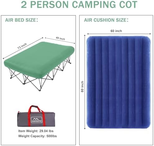 KAMPKEEPER Camping Cot for Adults with Air Mattress, No Air Pump - Image 5