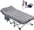 DoCred Oversized XXL Camping Cot with Mattress, 32" Wide Folding Cot by DoCred