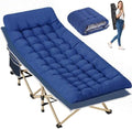 Folding Camping Cot with Mattress for Adults,28" Wide,600LBS by Candockway