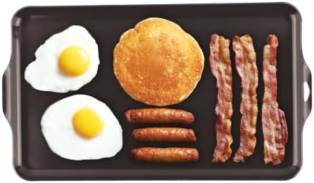Coghlan's Camp Griddle, Lightweight Aluminum, 16.5 x 10" size, PFAS-Free and Non-Stick Ceramic Coating Cooking Surface for Two Burner Stoves, Ideal for Camping and Outdoor Cooking by Coghlans