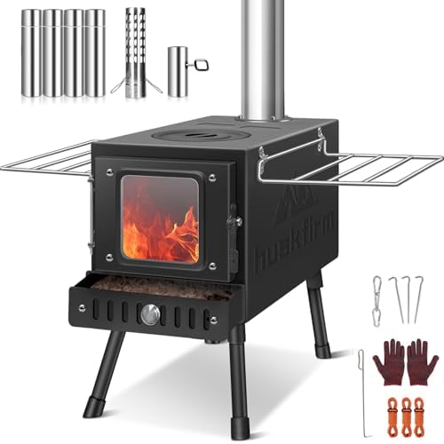 Huskfirm Wood Burning Stove, FoldingTent Stove for Heating by Huskfirm