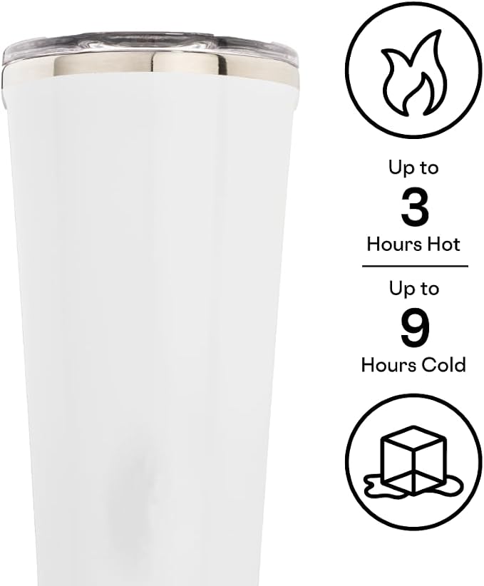Corkcicle Classic Insulated Tumbler - Stainless Steel Tumbler with Lid, Triple Insulated for Hot & Cold Drinks, Shatterproof Lid, Cupholder Friendly, BPA-Free - 24oz - Brick - Image 2
