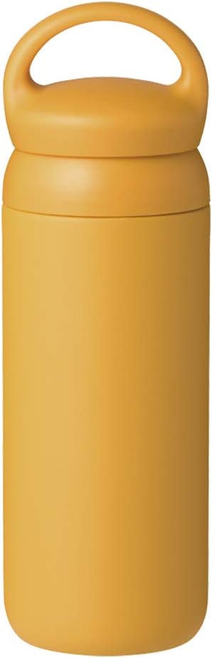 KINTO 21093 Day-off Tumbler, 16.9 fl oz (500 ml), Mustard, Double Wall Vacuum Construction, Hot and Cold Insulation, Water Bottle by Unknown