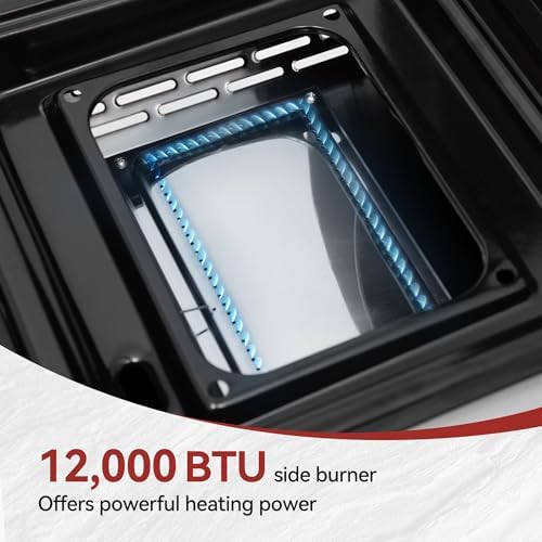 Royal Gourmet PD1305H 3-Burner Propane Gas Grill, Griddle Combo with Lid - Image 5