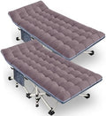 32" Width 2 Pack XXL Cot, Camping Cot with Mattress Comfortable by GETOVIN