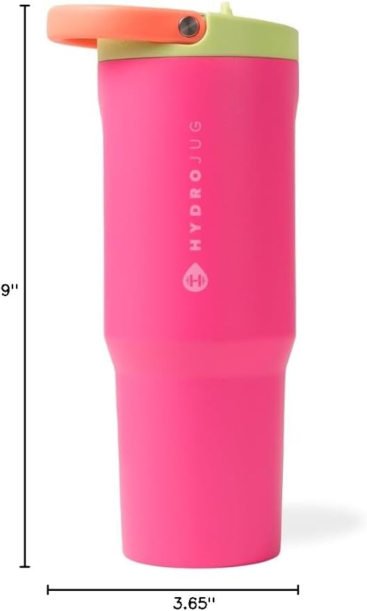 HydroJug Sport - Stainless Steel Tumbler with Straw, Vacuum Insulated, 32oz Leakproof Water Bottle, Ergonomic Design, Reusable, Dishwasher Safe, Rubber Base, Durable for Gym or Outdoors, Orchid - Image 7