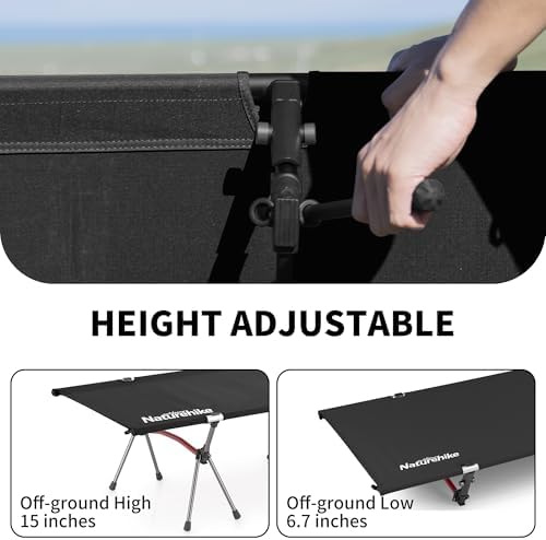 Naturehike ArmyWild Folding Camping Cot, Height Adjustable Ultralight Backpacking Cot, Portable Camping Bed for Camping Hiking Travel Home - Image 3