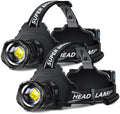 AKNEAR Rechargeable LED Headlamp 99000 High lumens Super Bright(2 Pack) by AKNEARHeadlampRechargeable