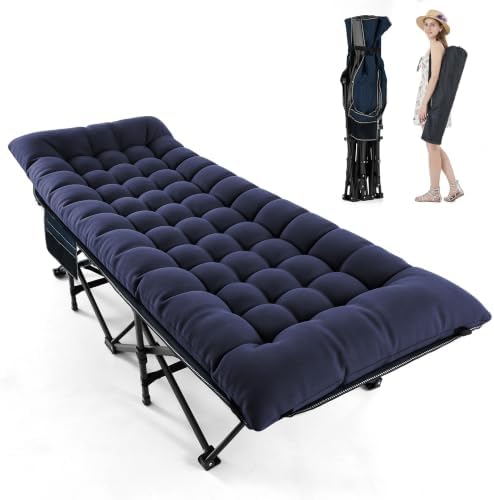 Camping Cot for Adults, Blue, 28" Extra Wide by Unknown