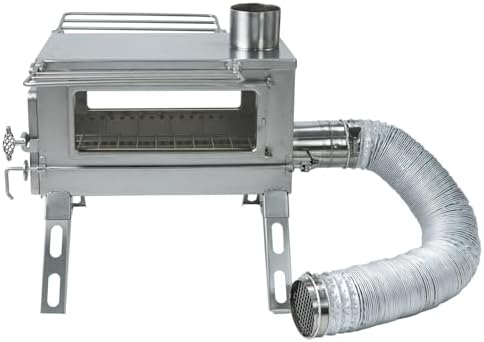 Winnerwell Nomad PLUS M-Sized Hot Tent Stove, Wood Burning Tent Stove with External Air Intake, Double View Windows & Secondary Combustion, AISI 304 Stainless Steel Camping Wood Stove - Image 5