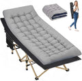Folding Camping Cot with Mattress for Adults,28" Wide,600LBS by Candockway