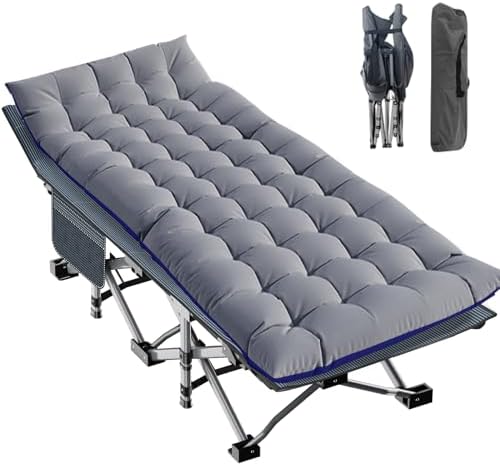LILYPELLE Oversized XXL Folding Camping Cot, 32" Heavy Duty Sleeping Cots by LILYPELLE