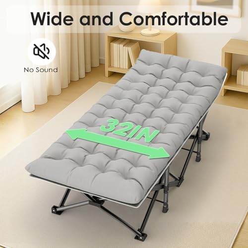 Suteck Camping Cot, 32In XXL Heavy Duty Sleeping Bed for Adults - Image 2