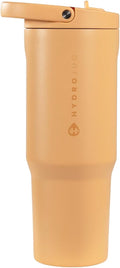 HydroJug Sport - Stainless Steel Tumbler with Straw, Vacuum Insulated, 32oz Leakproof Water Bottle, Ergonomic Design, Reusable, Dishwasher Safe, Rubber Base, Durable for Gym or Outdoors, Marigold by Hydrojug