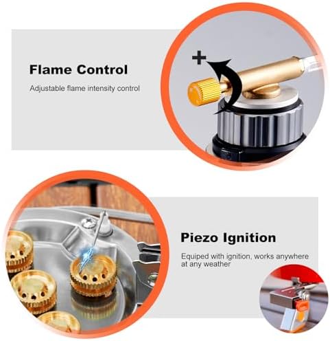 Odoland 9000W Portable Camping Stove Lightweight Camp Stove Collapsible Backpacking Stove with EVA Box for Outdoor Camping Cooking Hiking and Picnic - Image 3