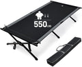 EVER ADVANCED Extra Wide Camping Cot for Adults Oversized XXL Sleeping Cots Folding Cot Bed with Carry Bag, 84.3" L x 41.9" W, Support to 550 lbs by EVERADVANCED