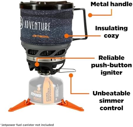 Jetboil MiniMo Camping and Backpacking Stove Cooking System with Adjustable Heat Control - Image 2