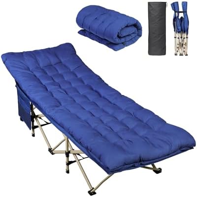 WLIVE 1200D Oxford Camping Cots with Washable Mattress for Adults by WLIVE