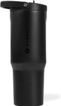 HydroJug Sport - Stainless Steel Tumbler with Straw, Vacuum Insulated, 32oz Leakproof Water Bottle, Ergonomic Design, Reusable, Dishwasher Safe, Rubber Base, Durable for Gym or Outdoors, Black by Hydrojug