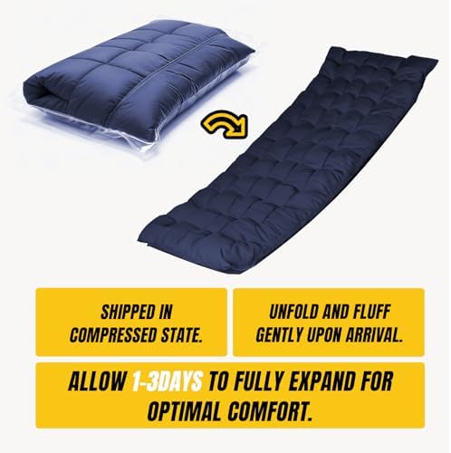 YELLOW JACKET Folding Camping Cot for Adults,600LBS Max Load,28" Wide Sleeping Cot with Removable Thick Mattress Portable Foldable Camping Bed with Carry Bag for Camp,Home,Office,Travel,Blue - Image 7