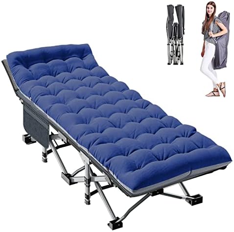 ABORON Camping Cot for Adults, 28 in Wide Folding Bed with Mattress by ABORON