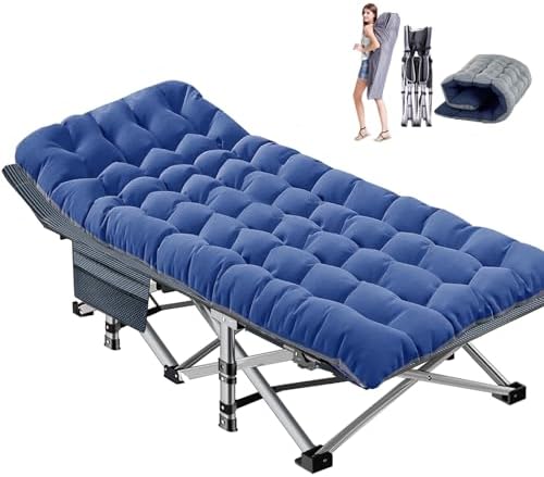 DoCred Oversized XXL Folding Camping Cot with Pad by DoCred