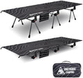 ONETIGRIS SUPRANUBIS Camping Cot, Height Adjustable with Cot Leg Extenders, Strong Support 330lbs, Lightweight Comfortable Folding Bed for Camping, Hiking, Travel, Truck, Beach, Office Nap by OneTigris