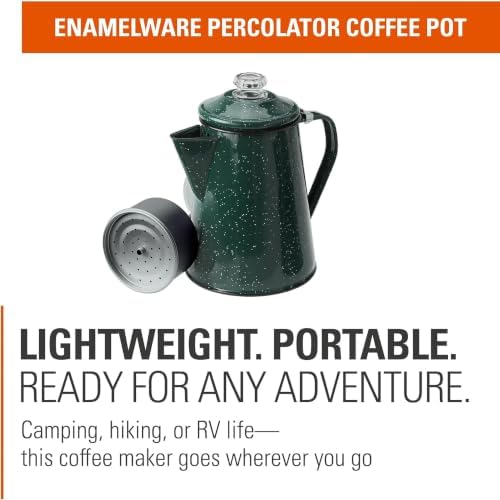 GSI Outdoors Percolator Coffee Pot | Enamelware Campfire Coffee Boiler Kettle for Outdoor Camping Cookware, Cabin, RV, Kitchen, Hunting & Backpacking - Image 2