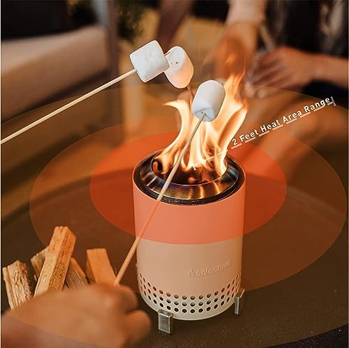 Solo Stove Mesa, 5.1 Inch Tabletop Fire Pit with Stand - Smokeless, Stainless Steel Fire Pit for Camping, Outdoor & Patio- Wood Burning or Pellet Fueled Portable Bonfire, 1.4lbs, Gunmetal - Image 6