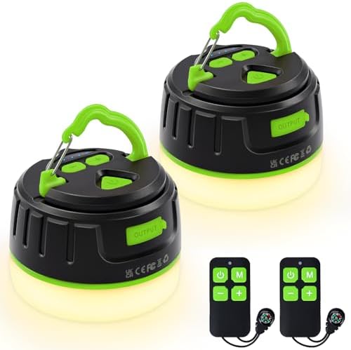 Sinvitron LED Camping Lantern Rechargeable with Remote Control - 1000LM 150H Runtime Tent Light, 5200mAh Water-Resistant Emergency Light for Hurricane Power Outages, Hiking Home by Sinvitron