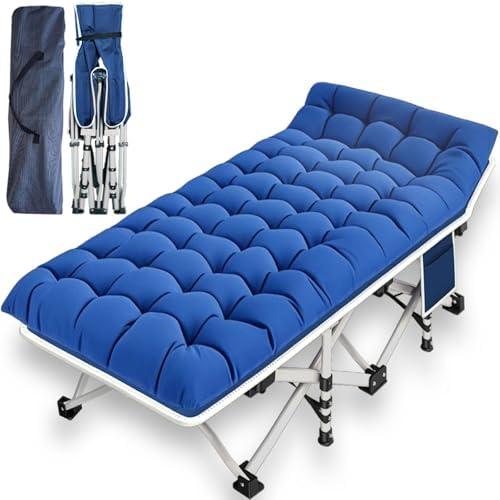 Camping Cot with Comfortable Mattress, Cots for Sleeping by GETOVIN
